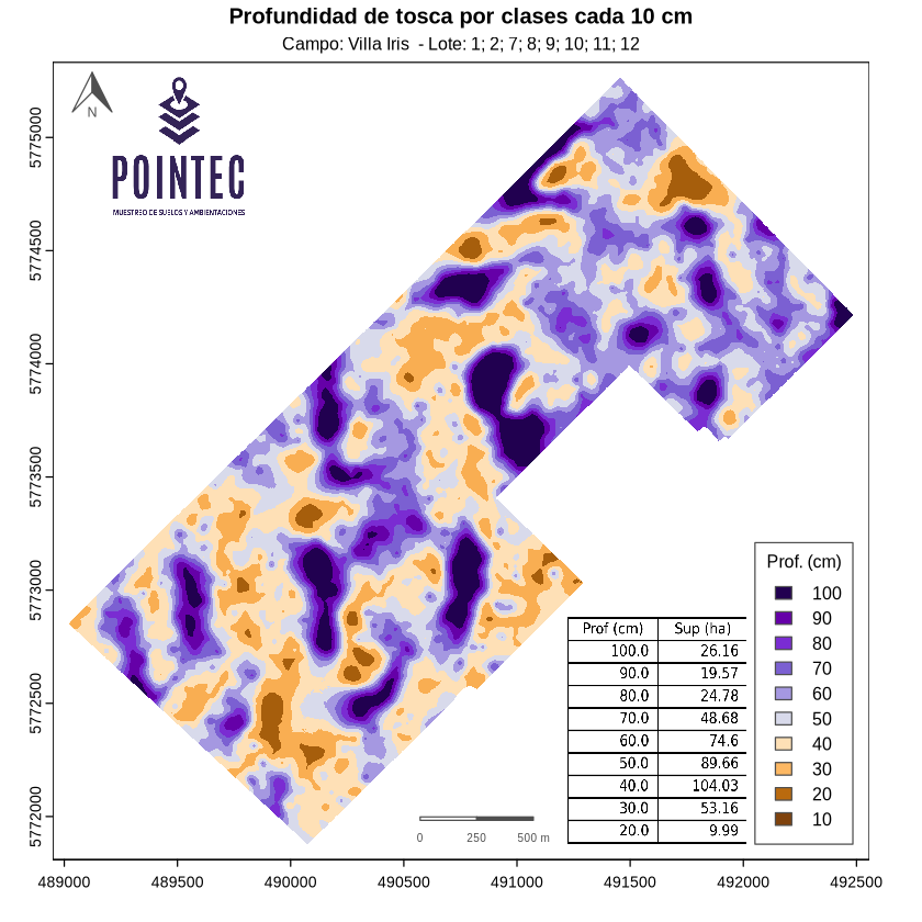 Mapa de ambientes generado por Pointec